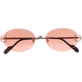 Cartier Cartier 55mm Gradient Rimless Oval Sunglasses