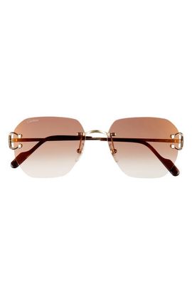 Cartier Cartier 58mm Gradient Rectangular Sunglasses