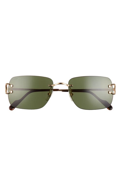 Cartier Cartier 59mm Rimless Rectangular Sunglasses