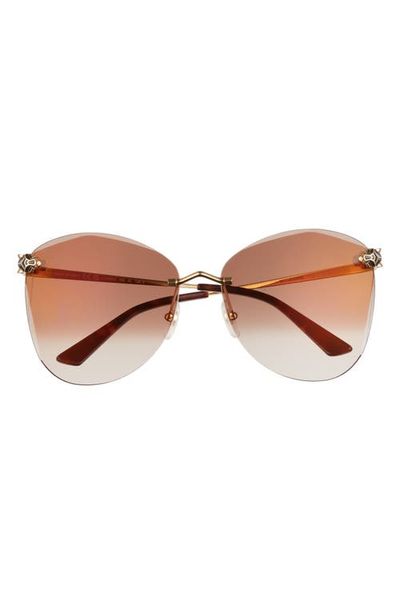 Cartier Cartier 62mm Gradient Oversize Butterfly Sunglasses