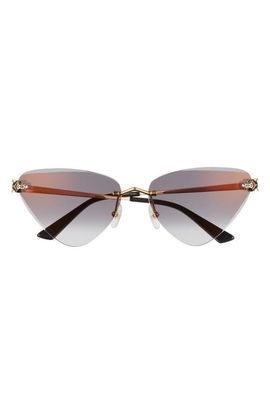 Cartier Cartier 62mm Gradient Oversize Cat Eye Sunglasses
