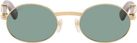 Cartier Cartier Gold & Brown 'Première de Cartier' Sunglasses
