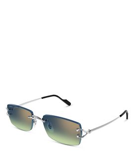 Cartier Cartier Rectangular Rimless Sunglasses, 56mm