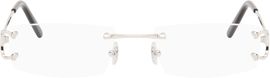 Cartier Cartier Silver Rimless Rectangle Glasses