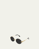 Cartier Men's Premiere de Cartier Rimless Oval Metal Sunglasses - 2