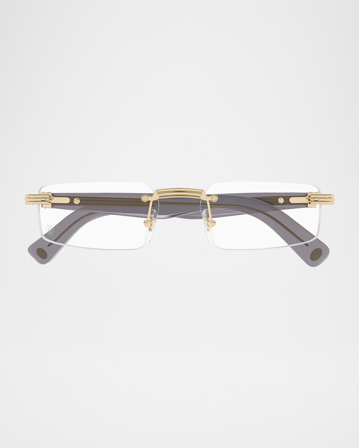 Cartier Rimless Rectangle Cartier - Men's Rimless Rectangle Acetate & Metal Optical Glasses