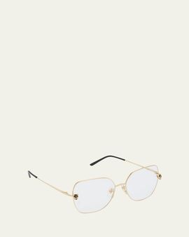 Cartier Panther Gold-Plated Metal Butterfly Optical Glasses