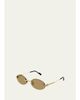 Cartier Première de Cartier 53MM 24K-Gold-Plated Rimless Oval Sunglasses - 2