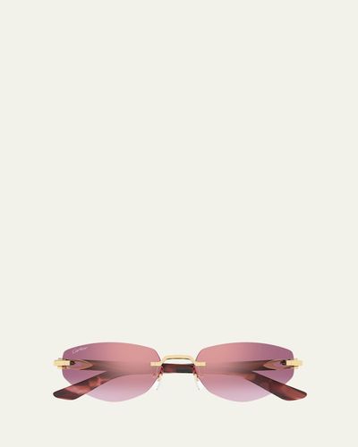 Cartier Signature C de Cartier 56mm Geometric Sunglasses