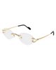 Cartier Women's C Décor 52MM 24K-Gold-Plated Oval Optical Glasses - 1