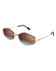 Cartier Women's C Décor 56MM 24K-Gold-Plated Geometric Sunglasses - 4