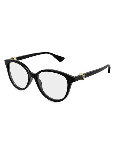Cartier Women's Double C 53MM Round Optical Glasses