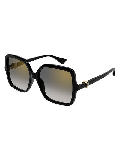 Cartier Women's Double C 58MM Square Sunglasses