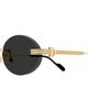 Cartier Women's Première de Cartier 53MM 24K-Gold-Plated Rimless Oval Sunglasses - 3