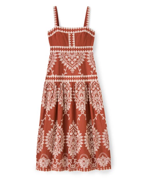 Cartolina Cartolina Adair Embroidery Midi Dress