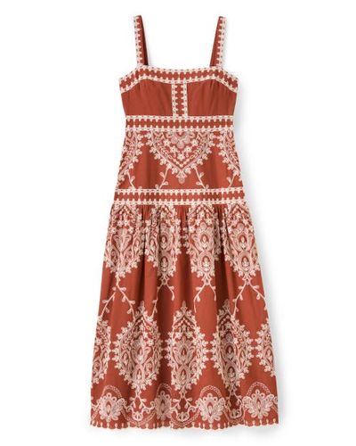 Cartolina Cartolina Adair Embroidery Midi Dress