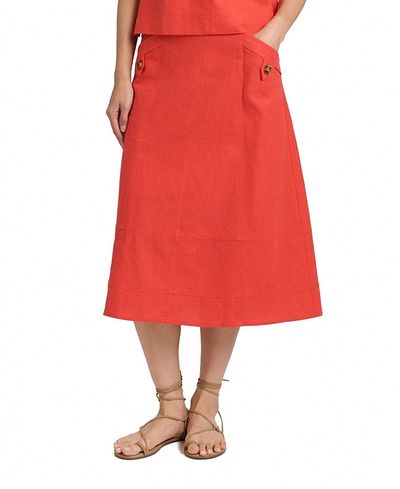 Cartolina Cartolina Alice Linen Midi Skirt