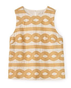 Cartolina Cartolina Celeste Embroidered Tank