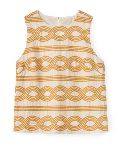 Cartolina Cartolina Celeste Embroidered Tank