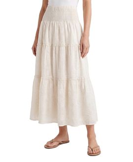 Cartolina Cartolina Kylie Jacquard Smocked Midi Skirt