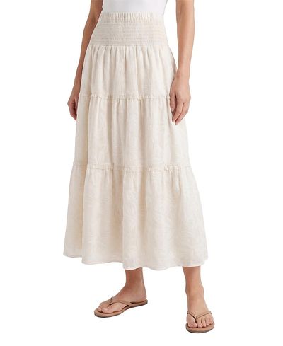 Cartolina Cartolina Kylie Jacquard Smocked Midi Skirt