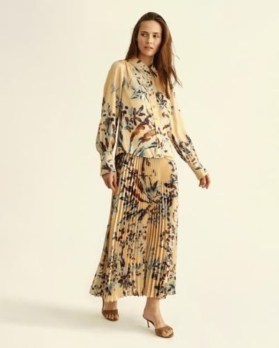 Cartolina Cartolina Lilliana Satin Printed Top