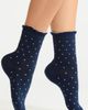 Casa Clara Casa Clara Jula Polka Dot Ruffle Cotton Blend Crew Socks - 1