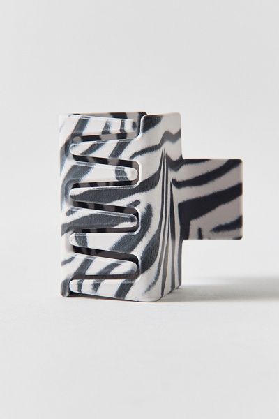 Casa Clara Casa Clara Pia Animal Print Claw Clip in Zebra, Women's at Urban Outfitters