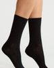 Casa Clara Casa Clara Shell Solid Cotton Blend Crew Socks - 1