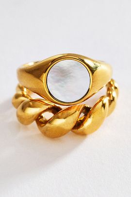 Casa Clara Pear Rings, Set of 2
