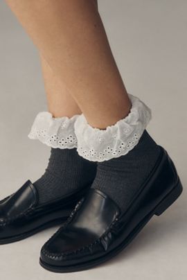 Casa Clara Tabitha Pointelle Ruffle Socks
