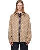 Casablanca Casablanca Beige Monogram Wool Overshirt - 1