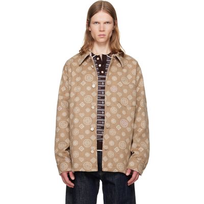 Casablanca Casablanca Beige Monogram Wool Overshirt