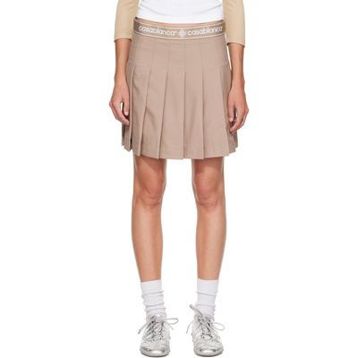 Casablanca Casablanca Beige Pleated Miniskirt