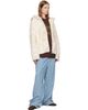 Casablanca Casablanca Beige Zip Faux-Fur Hoodie - 4