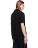 Casablanca Casablanca Black Applique Monogram Short Sleeve Polo - 3