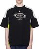 Casablanca Casablanca Black Colourblock Oversized Short Sleeve T‑shirt - 1