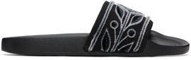 Casablanca Casablanca Black Flocked Pool Slides