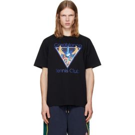 Casablanca Casablanca Black Monde Perdu 'Tennis Club' Icon T-shirt