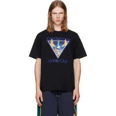 Casablanca Casablanca Black Monde Perdu 'Tennis Club' Icon T-shirt