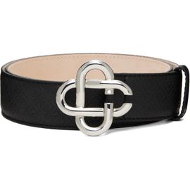 Casablanca Casablanca Black Monogram CC Belt