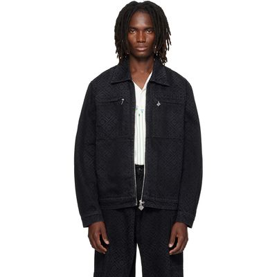 Casablanca Casablanca Black Monogram Denim Jacket