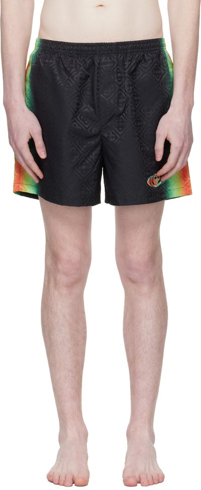 Casablanca Casablanca Black Monogram Swim Shorts