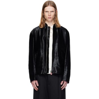 Casablanca Casablanca Black Pony Hair Leather Jacket