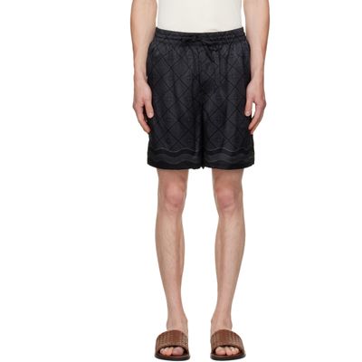 Casablanca Casablanca Black Silk Shorts