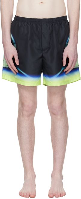 Casablanca Casablanca Black Sporchid Printed Swim Shorts