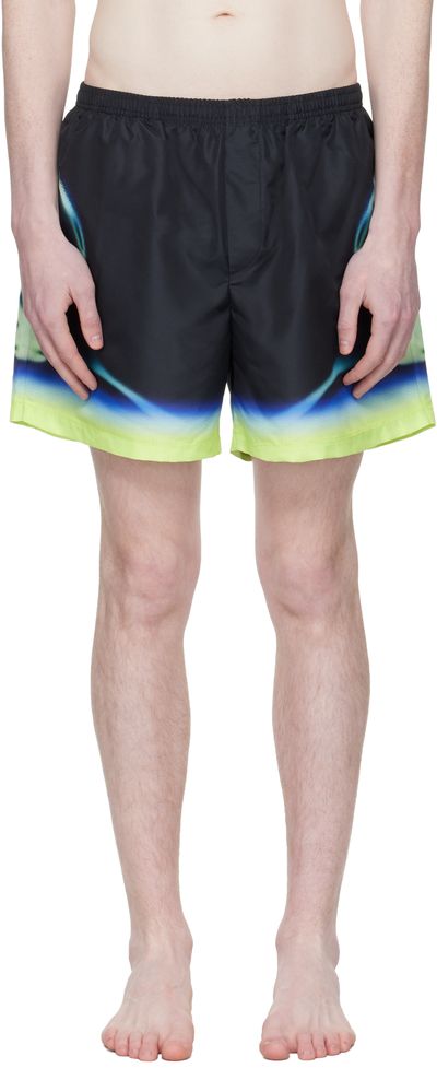 Casablanca Casablanca Black Sporchid Printed Swim Shorts