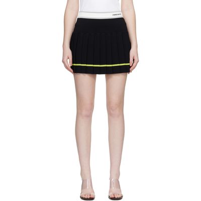 Casablanca Casablanca Black Striped Pleated Miniskirt
