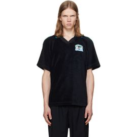 Casablanca Casablanca Black Towelling Polo
