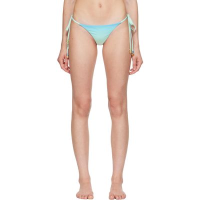 Casablanca Casablanca Blue & Green Gradient String Beaded Bikini Bottom